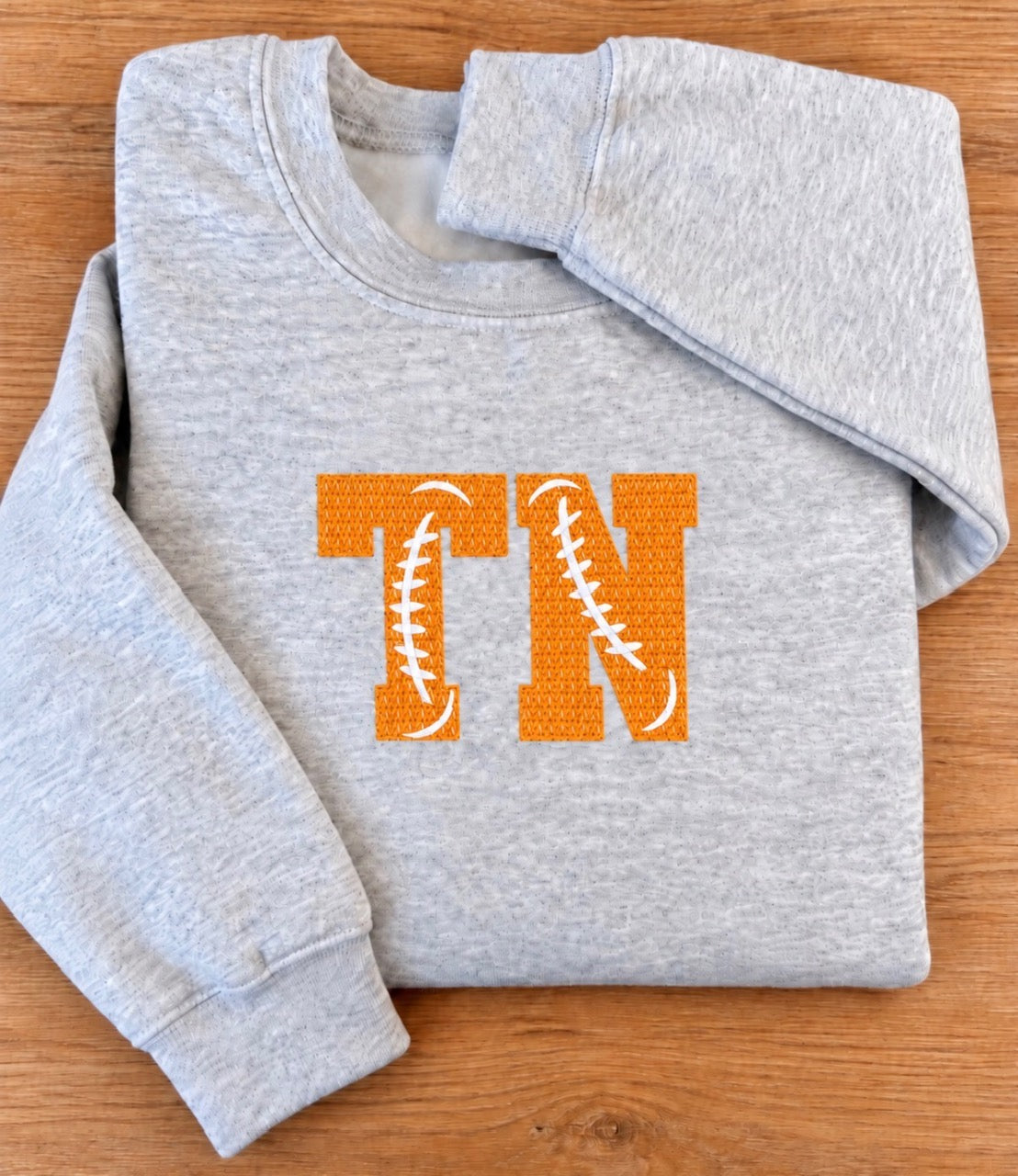 Orange TN Football Embroidered Crewneck
