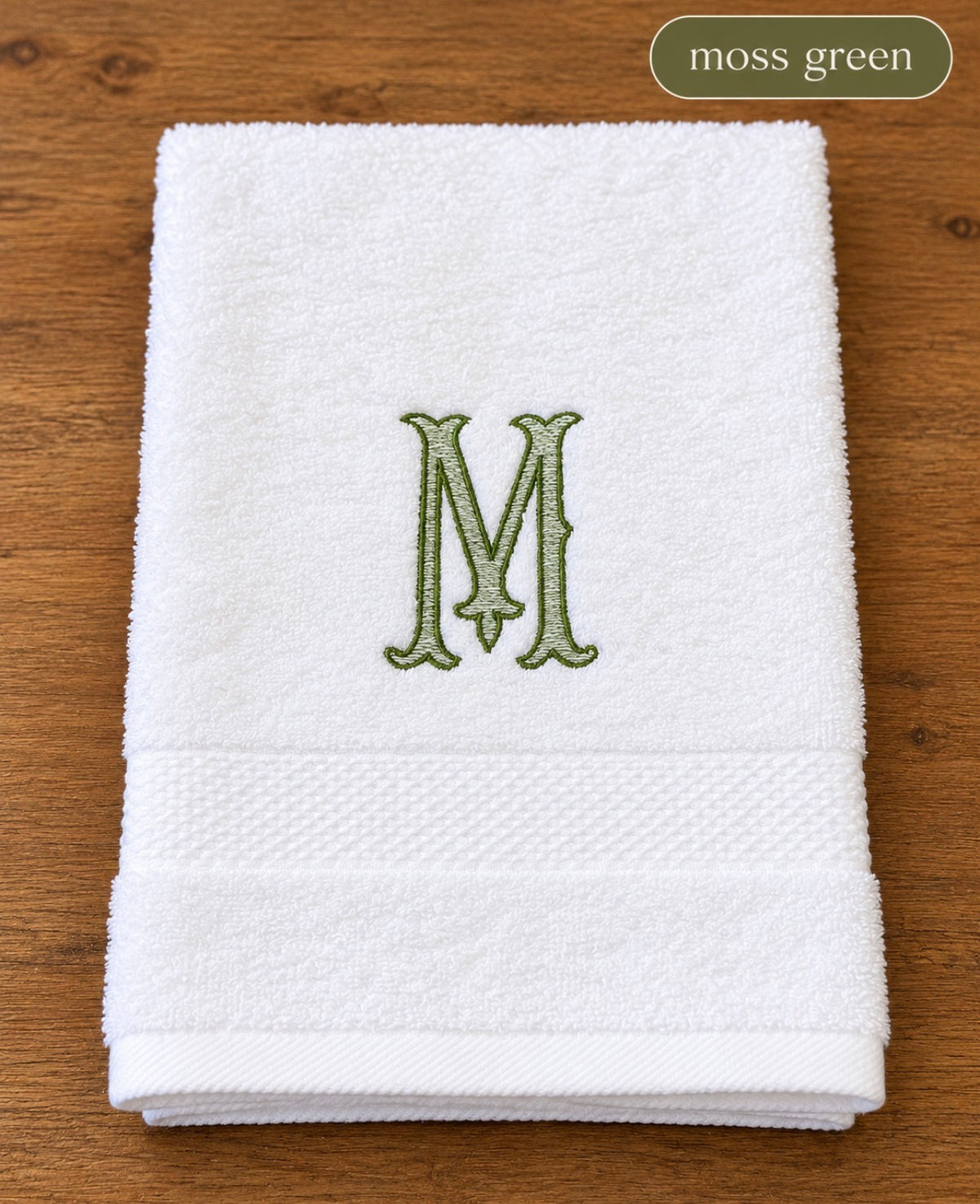 Custom Embroidered Monogram Hand Towel