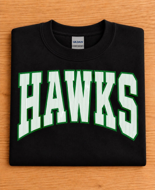 Hawks Pinstripe Crewneck
