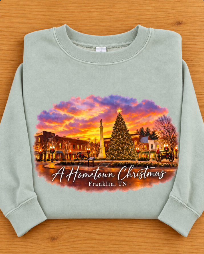 Franklin, TN Hometown Christmas Sweatshirt