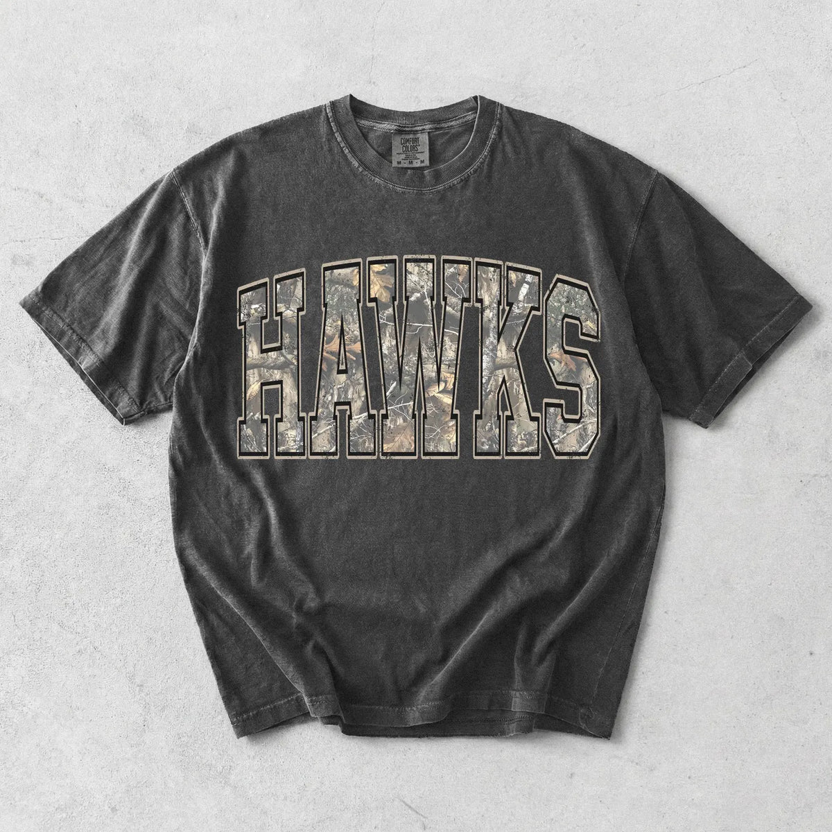 Hawks Camo Varsity Tee