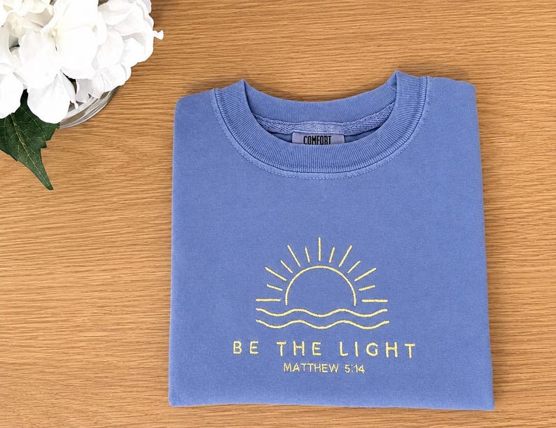 Be the Light embroidered youth Comfort Colors tee